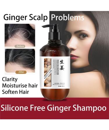  HADAVAKA Ginger Shampoo Moisturising And Nourishing Shampoo Deep Cleansing Hair Shampoo For Men And Women Ginger Strengthening Hairroots Fluffy Smooth Shampoo For All Hairtypes 500ML - Buy Online on GoSupps.com