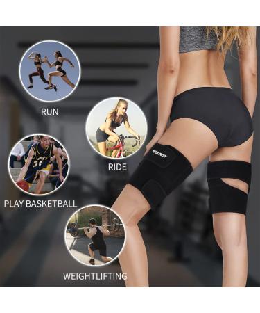 Hamstring Compression Sleeve with Thigh & Hip Support for Pain Relief & Recovery - Anti-Slip Silicone Strips - Unisex - Buy Online on GoSupps.com