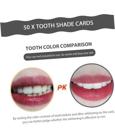 Gatuida 60 STK Dental Color Card Guide | Tooth Bleaching Color Key | Disposable Oral Care Tool for Perfect Smile - Buy Online on GoSupps.com