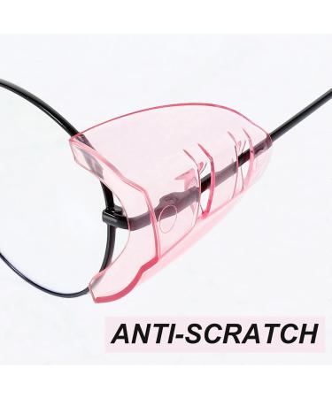 Baluue Safety Glasses Side Shields - 2 Pairs Flexible Slip-On Eyewear Protection for Glasses - Rosy Color - Buy Online on GoSupps.com
