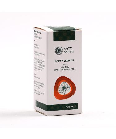 MCT Natural Poppy Seed Oil 50ml | 100% Natural Hair & Care Oil | Strengthens Bones & Teeth | Natural Cosmetics - Buy Online on GoSupps.com