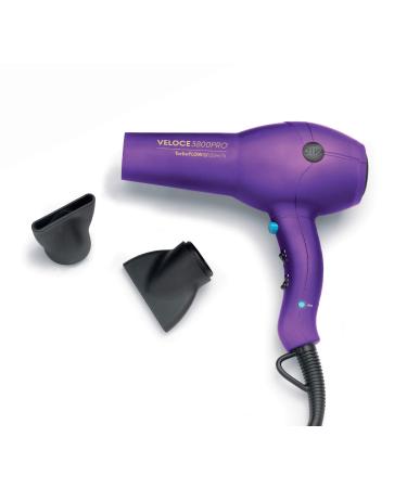 Diva Pro Styling Veloce 3800 Pro Dryer Purple - 2200W Professional Hairdryer with Ionic Conditioning