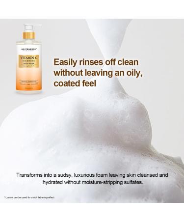 Neutriherbs Brightening Body Wash - Vitamin C Shower Gel for Dull Skin Papain & Niacinamide Citrus Scent - 16.9 Fl. Oz - Ideal for Men & Women - Buy Online on GoSupps.com