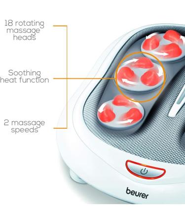 Beurer MG 147 & FM 60 Massage Cushions Bundle - Back-Neck Massager with Heat Function 4+18 Heads & Hand Switch - International Shipping - Buy Online on GoSupps.com
