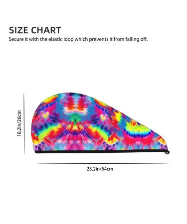 Tie Dye Coral Velvet Dry Hair Cap - Ultimate Hair Protection for Home Travel Pool Parties & Beaches - Buy Online on GoSupps.com
