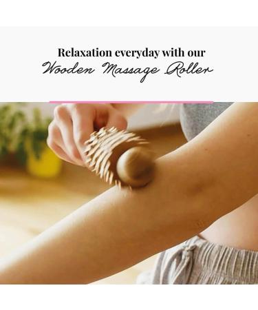 Tuuli Accessories Wooden Back Neck Shoulder Massage Roller | Best Natural Massage Tool for Pain Relief - Buy Online on GoSupps.com