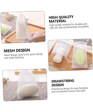 Baluue 50pcs Soap Bag Foam Net Drying Soap Bag Soap Drawstring Pouch Foaming Nets Soap Mesh White or - Buy Online on GoSupps.com
