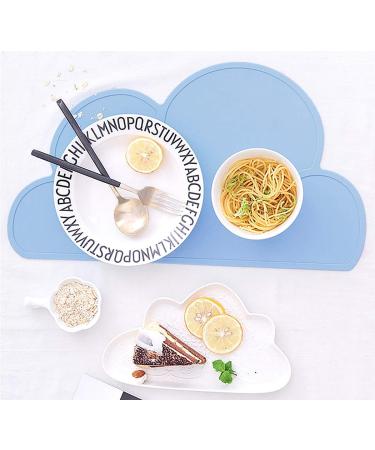 HONGXIN-SHOP Non Slip Silicone Kids Placemats - Blue Cloud Design for Easy Clean-Up | Multi-Purpose Tableware for Babies and Toddlers - Buy Online on GoSupps.com