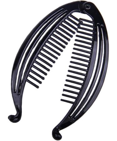 Nifocc Banana Hair Clips | Fisht Horses Long Hair Combs for Women & Girls - 4 Pcs Brown & Black - Buy Online on GoSupps.com