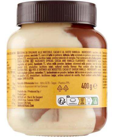 Italian Gourmet E.R. Nutkao Test Pack Crema Bicolore Bianca and Cacao Nocciole e Vaniglia Hazelnut and Vanilla Cocoa Spreading Cream glass + Italian Gourmet Pulpa 400g - Buy Online on GoSupps.com