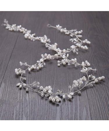 Beek 50 cm Wedding Hair Wire with Pearls & Rhinestones | Bridal Crystal Headband for Women & Girls - Buy Online on GoSupps.com