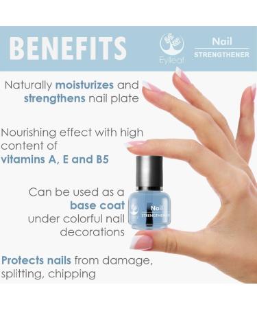 Eylleaf Nail Strengthener - Clear Polish Hardener for Healthy and Strong Nails 15ml - Buy Online on GoSupps.com