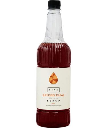 Simply Spiced Chai Syrup Vegan & Nut Free Flavoured Syrup for Coffee Cocktails & Baking (1 Litre) - Buy Online on GoSupps.com