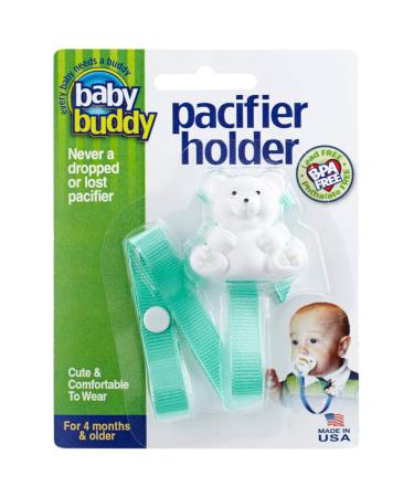 Baby Buddy unisex pacifier clip mint green 4 months and up