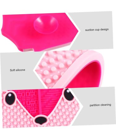 Beavorty fox scrub makeup brush cleaning mat silicone makeup brush cleaner mat makeup brush cleaning pad makeup brush cleaning mat brush cleaning pad silicone washer Silica gel simple 17x15cm Rosy - Buy Online on GoSupps.com