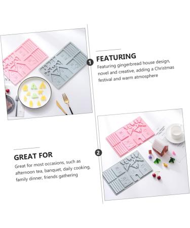 Cabilock 12 Pcs Cake Baking Tools Silicone Molds House Cookie Home Tools Christmas Cake Mold Manual Dessert - Buy Online on GoSupps.com