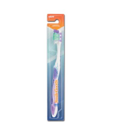 SmileGoods A362 Toothbrush 36 Tuft Soft Bristle with Gum & Tongue Cleaner - 72 Individually Packaged Assorted Colors - Buy Online on GoSupps.com
