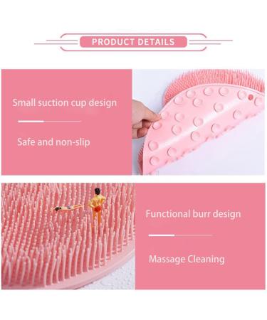 WALULAN Silicone Bath Body Brush Foot Back Massage Pad Grey | Exfoliating Non-Slip Bath Pad with Suction Cup - Buy Online on GoSupps.com