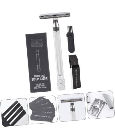 Angoily 3 Sets Manual Razor & Travel Bottles | Silicone Mustache & Double-Sided Face Razor - Durable & Portable - Buy Online on GoSupps.com