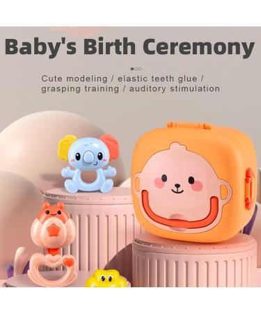 Pisamhid Sensory Bite Rattles | Affenrassel Biting Toys for Babies | Music Toys for Early Development | Perfect Newborn Birthday Gift for 0-3 Year Olds | 9-Part Young Monkeys Storage Box Set - Buy Online on GoSupps.com