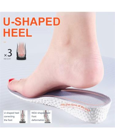 Height Increase Insole Elevator Inserts for Men & Women US 7-8.5 - 2.5cm Heel Lift Sports Shoe Insoles - Buy Online on GoSupps.com