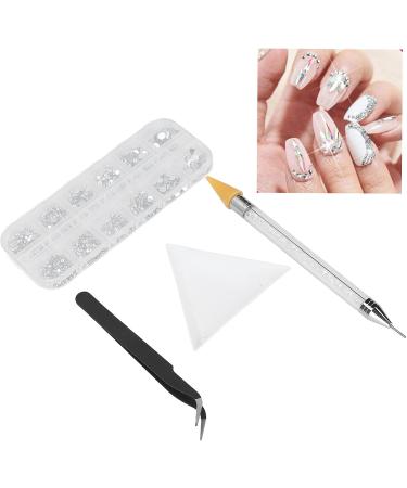 AB Nail Art Rhinestones Create Nail Styles Nail Art Decorations with Tweezer Double Headed Dotting Pen for Women for Mobile Phone Shell for Nail Art - Buy Online on GoSupps.com