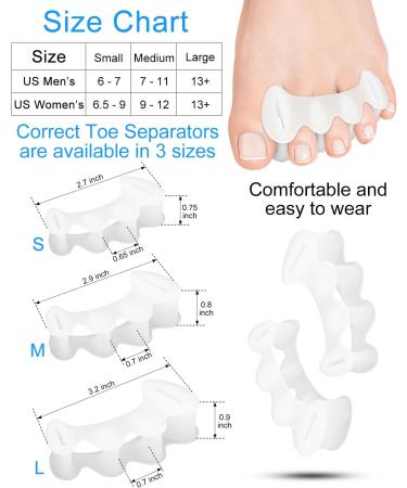 Bunion Toe Separators & Toe Spacers for Men & Women - Silicone Toe Straighteners for Hammertoe & Curled Toes (Sizes S Women 5-9 Men 6-7) - Achieve Pain Relief & Correct Toe Alignment - Buy Online on GoSupps.com