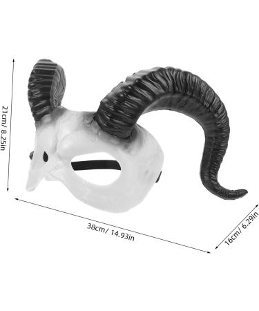 Buy Holidyoyo Creepy Sheep Head Mask | Goat Horn Halloween Cosplay & Party Accessories - Buy Online on GoSupps.com