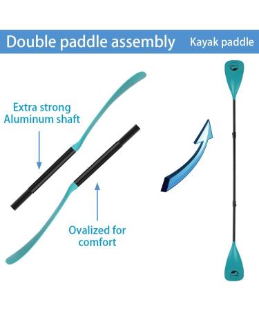 YVLEEN SUP Paddle Board Paddle - Adjustable Aluminum 4-Piece Floating Kayak Paddle for Stand up Paddleboard - Convertible & Lightweight (Lake Blue) - Buy Online on GoSupps.com