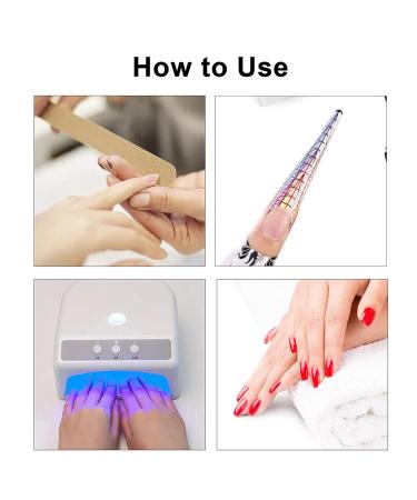 Layhou 100 Pieces Nail Stencils - Self-Adhesive Modeling Templates for Gel Nails & Nail Art Extensions - Perfect Nail Shape 3# - Buy Online on GoSupps.com