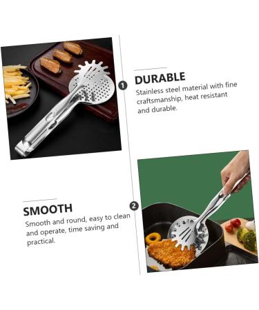 Buy POPETPOP Stainless Steel Grill Tongs - Perfect for Fried Fish & Household Cooking - Buy Online on GoSupps.com
