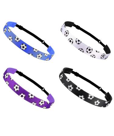 Shop Weipuer 4-Pack Adjustable Elastic Football Headbands for Girls Slide-Resistant Athletic Hair Bands - Buy Online on GoSupps.com
