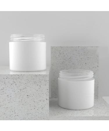 Buy Zeoabsy 6-Piece 50ml Double-Walled Plastic Cream Can Set - White Screw Cover with Silver Edge - Ideal for Gels Creams and Cosmetics - International Shipping Available - Buy Online on GoSupps.com