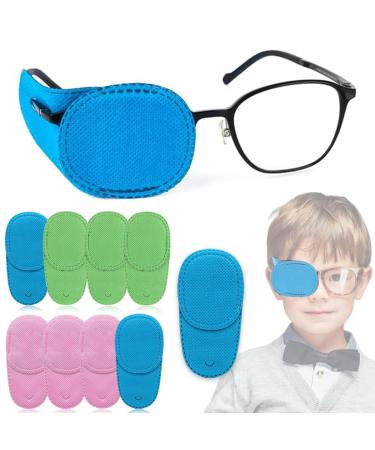 QOWUXHZ 18 Pieces Eye Patches Children Patches for Glasses Children Eye Lazy Eye Visual Therapy Eye Occlusion Eye Patches Visual Correction Covers Pink Blue Green