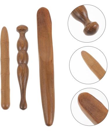 Coheali 3-Piece Portable Wooden Massage Roller Set | Handheld Acupuncture Point Stick | International Shipping Available - Buy Online on GoSupps.com
