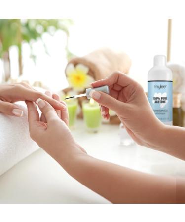 Mylee 100% Pure Acetone Professional Nail Polish Remover for UV/LED Gel Soak Off (2x 600ml) 600 ml (Pack of 2) - Buy Online on GoSupps.com