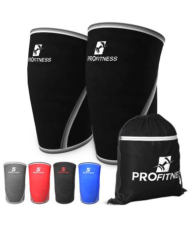 Knee sleeves for weightlifting (Sold as a Pair) for Men & Women | 7mm Thick Neoprene Compression Knee Sleeve | Knee Brace Support Working Out & Weight Lifting Squat, Deadlift, Mobility & Warmth Black Medium - Buy Online on GoSupps.com