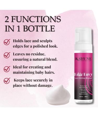 Edge Envy Lace Melting Mousse 6.8oz - Extreme Firm Hold No Residue Long Lasting Lace Wig Formula - Undetectable Natural Look - Buy Online on GoSupps.com