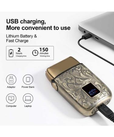 Buy All Metal Electric Razors for Men - Speed Barber Shaver for Hair Beard and Bald Head - Wet & Dry Rechargeable - Buy Online on GoSupps.com