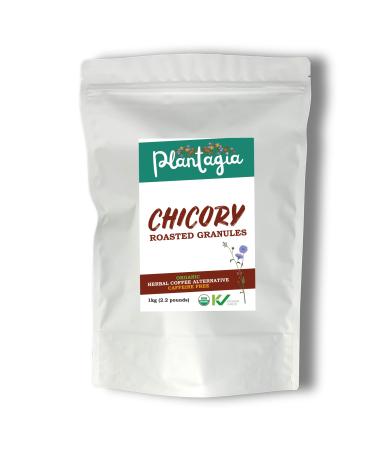 Plantagia Chicory Root Roasted Granules Organic 1 KG / 2.2 LB Natural Coffee Substitute Only One Ingredient