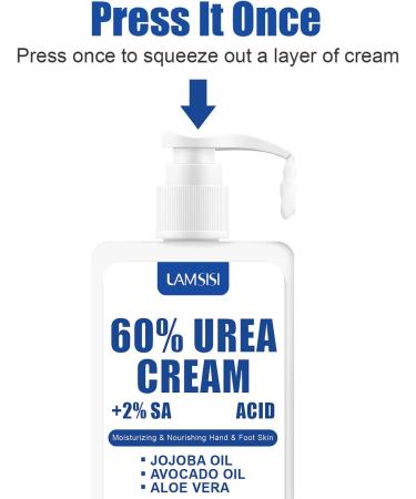 Urea Cream 60% Foot Cream 150g Cracked Heel Repair High Urea Foot Care Cream Callus Remover For Dry And Hard Skin Maximum Strength With 2% for Hand Foot and Body Care 150mL - Buy Online on GoSupps.com