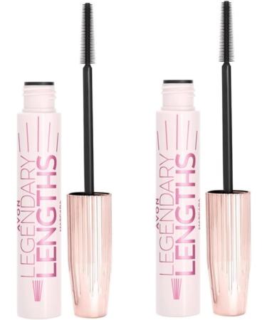  Avon Avon Legendary Lengths Black Mascara 2 Pack 10ml - Tapered Brush - No Smudges Chips Clumps - All Day Wear - Buy Online on GoSupps.com