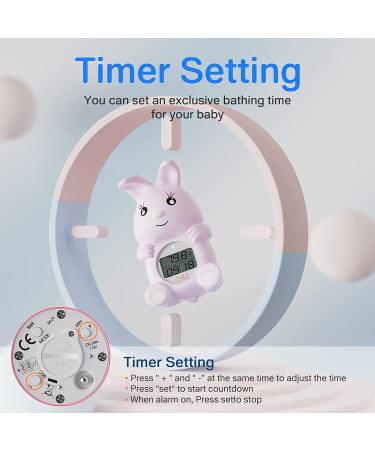 B&H Bunny Baby Bath Thermometer - Upgraded Infant Safety Floating Toy, FahrenheitCelsius, Kids Bathroom Essential (Pink) - Buy Online on GoSupps.com