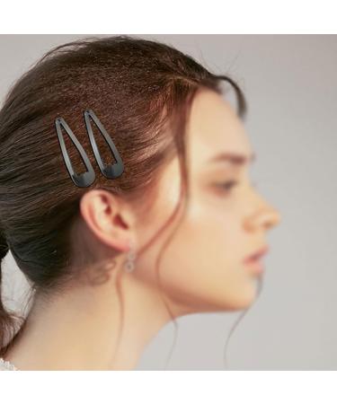 Black Metal Snap Hair Clips Set | Mini Slipproof Hair Clips for Kids - Perfect for Ponytails & Everyday Use - Buy Online on GoSupps.com