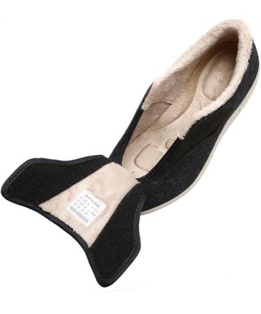 Wide Fit Diabetic Shoes for Men and Women - Warm Comfort, Medical Shoes for Swollen Feet - 9.5 Nizi Cloth Black - Buy Online on GoSupps.com