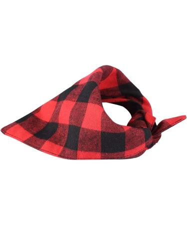 Ichiias Pet Bandana - Stylish Black & Red Plaid Scarf for Dogs & Puppies | Neckerchief Collar Bib (Large) - International Shipping Available - Buy Online on GoSupps.com