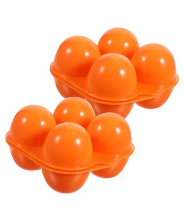 Kisangel Egg Holder Fridge 2pcs Dispenser Hard Boiled Egg Container Egg Fridge Organizer Refrigerator Travel Drawer