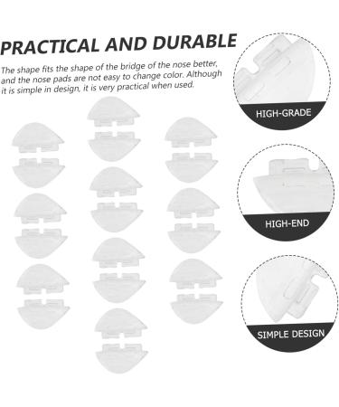 Lurrose 20 Pairs Slide-Resistant Glasses Nose Pads - Transparent Gel Cushion Supports for Smooth Comfort - Replaceable & Durable - Ideal for All Glasses - Buy Online on GoSupps.com