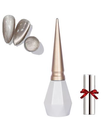 Rolita Gel Polish Rolita Nail Polish Cat Eye Gel Nail Polish Nude Ice-Clear Jade Gel Glitter Crystal Gel Nail Polish with Magnet Crystal Cat Eye Gel Polish Silver (Y-22)