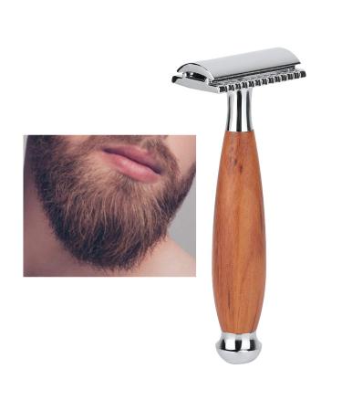 Ankroyu Men's Bar Shaver - Premium Metal Safety Razor Adjustable Double-Sided Manual Razor with Wooden Handle for a Smooth Shave - Buy Online on GoSupps.com